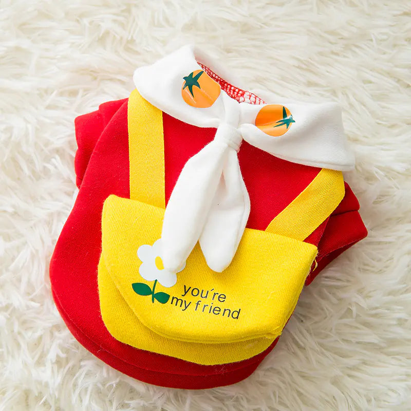 Adorable Cartoon Pet Fashion for Cool Weather