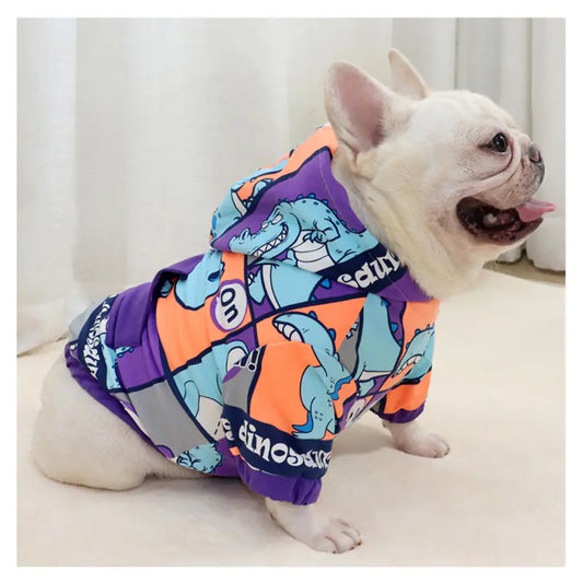 Velvet Dino Hoodie for Dogs